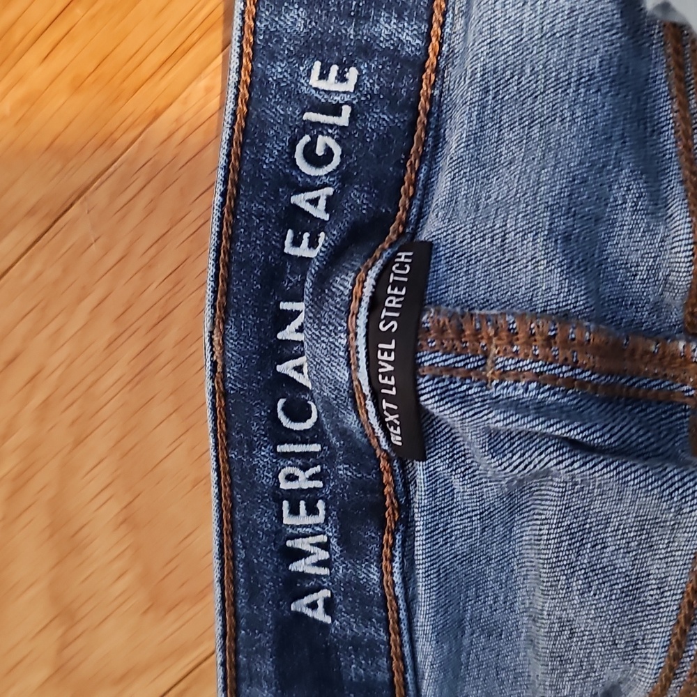 American Eagle Outfitters Dark Blue Flare Jeans - Picture 2 of 4